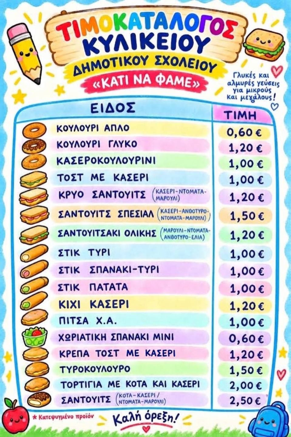 Τιμοκατάλογος - Σελίδα 1
